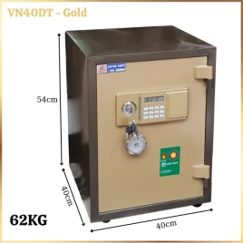 Két Sắt Chống Cháy VN40DT, Việt Nhật, Thép 2 Lớp, Khóa Điện Tử, Còn Hàng