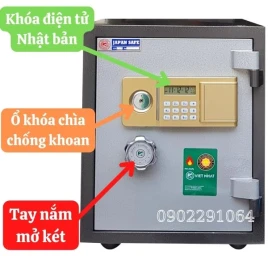 Két Sắt Chống Cháy Điện Tử VN38DT Việt Nhật An Toàn Cho Gia Đình & Văn Phòng