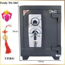 Két Sắt Truly TS56C: Thép Tấm 12 ly, Chống Trộm, Bảo Hành 5 Năm