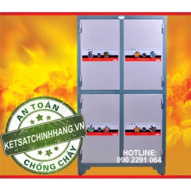 Tủ Sắt Bảo Mật Trusafe TH04C 4 Cánh 8 Ngăn Chống Cháy Thép Cao Cấp