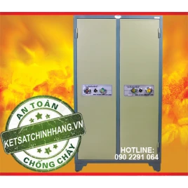 Tủ Sắt Trusafe TH02C 2 Cánh: Thép Chống Cháy, Khóa Cơ, An Toàn Văn Phòng